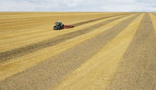 Tractor using GPS RTK